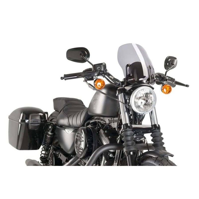 Bulle Puig Naked NG Touring pour Harley D Sportster 1200 Iron 18/20, fumee claire