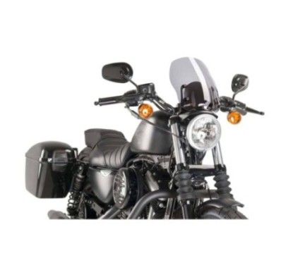 Bulle Puig Naked NG Touring pour Harley D Sportster 1200 Iron 18/20, fumee claire