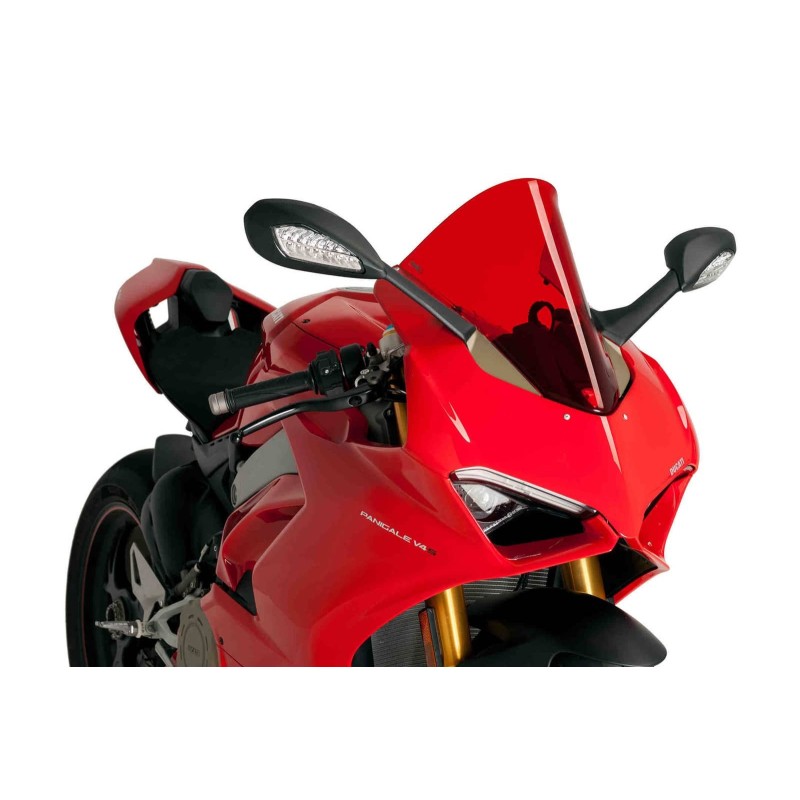 PUIG CUPOLINO R-RACER PER DUCATI PANIGALE V4 ANNO 18-19 COLORE ROSSO.