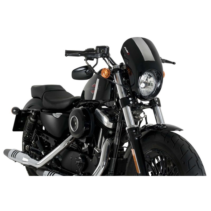 PUIG PARE - BRISE SEMI-CARENE ANARCHY HARLEY D. SPORTSTER FORTY-EIGHT XL1200X 15-20 NOIR