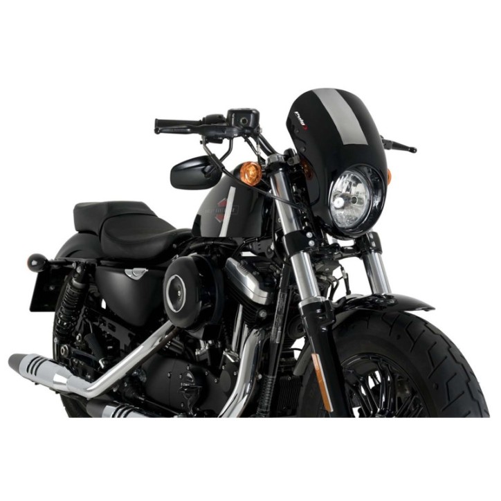 PUIG CUPOLINO SEMICARENATO ANARCHY HARLEY D. SPORTSTER FORTY-EIGHT XL1200X 15-20 NERO