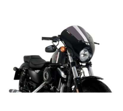 PUIG PARE - BRISE SEMI-CARENE DARK NIGHT HARLEY D. SPORTSTER FORTY-EIGHT XL1200X 15-20 FUMEE FONCE