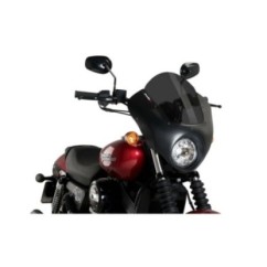 PUIG Halbverkleidungs-Windschutzscheibe Dark Night Harley D. Street 750 XG750 15-21 Dark Smoke