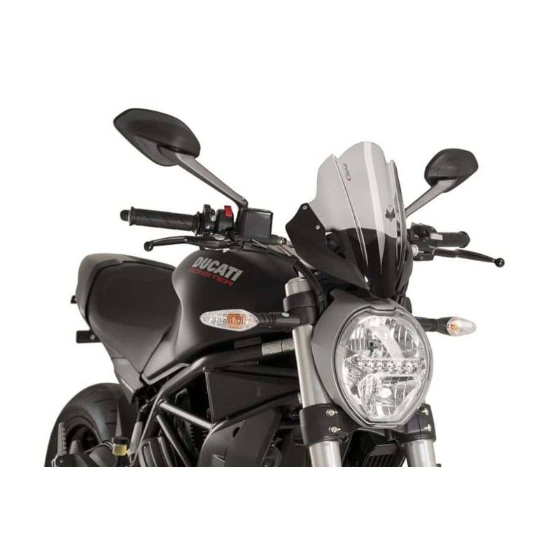 Pare-brise sport Puig pour Ducati Monster 821 14 17 fume clair