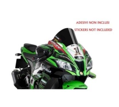 Pare-brise Puig R Racer pour Kawasaki ZX 10R 16-20 noir