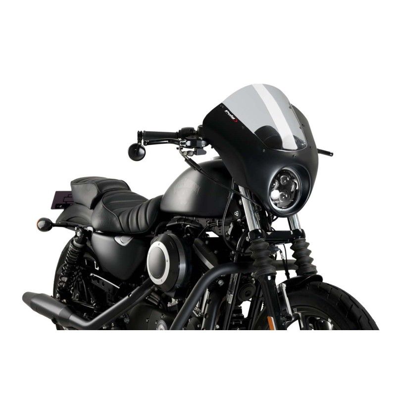 Cupula semicarenada Puig Dark Night para Harley D Sportster XL883N Iron 13 20 ahumado claro