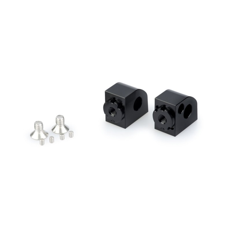 puig adjustable passenger pegs adapters for yamaha yzf r6 03 05 black