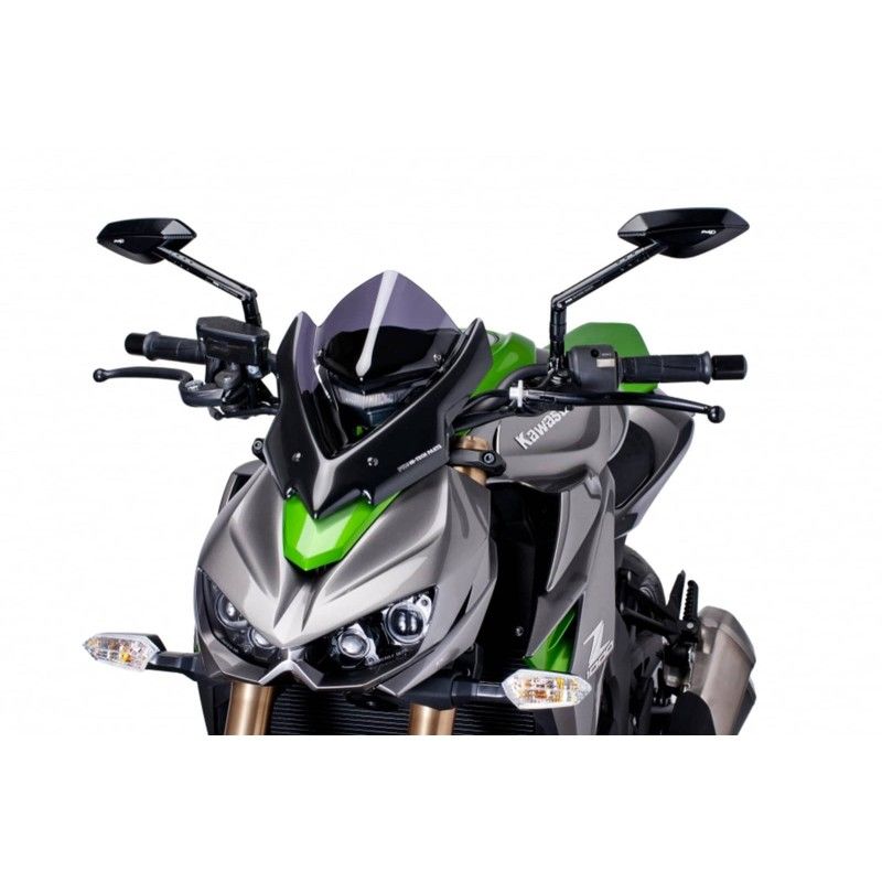 Bulle sport Puig Naked NG pour Kawasaki Z1000 14-16 fumee foncee