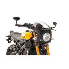 PUIG CUPOLINO SEMICARENATO PER TRIUMPH BONNEVILLE SPEEDMASTER ANNO 18-23 COLORE FUME CHIARO-NERO OPACO