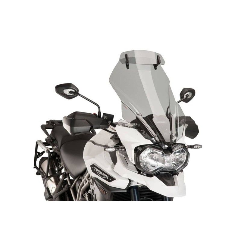 puig windshield touring visor for triumph tiger explorer xrt xcx 16 17 light smoke