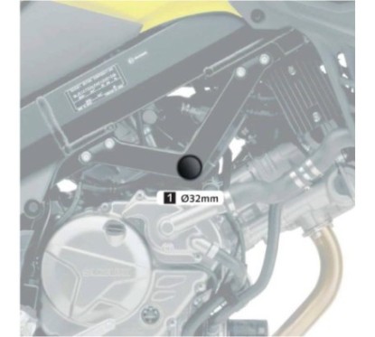 PUIG TAPPI TELAIO SUZUKI DL650 V-STROM 12-16 NERO