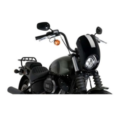 PUIG CUPOLINO SEMICARENATO ANARCHY PER HARLEY DAVIDSON SOFTAIL STREET BOB FXBB ANNO 21-23 COLORE NERO