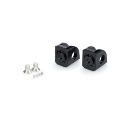 Adaptateurs de repose-pieds reglables Puig pour Kawasaki Ninja 650 2020/25, noir