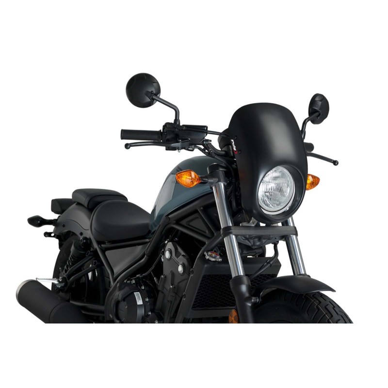 PUIG CUPOLINO SEMICARENATO ANARCHY PER HONDA CMX500 REBEL ANNO 17-19 COLORE NERO OPACO