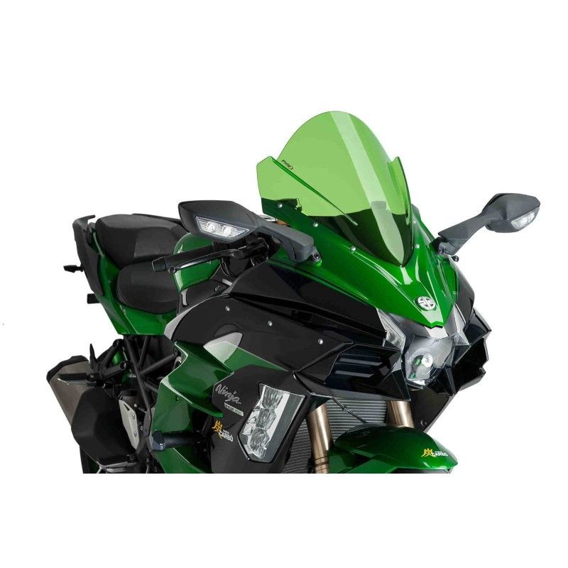 puig z racing windshield for kawasaki ninja h2 sx 20 22 green