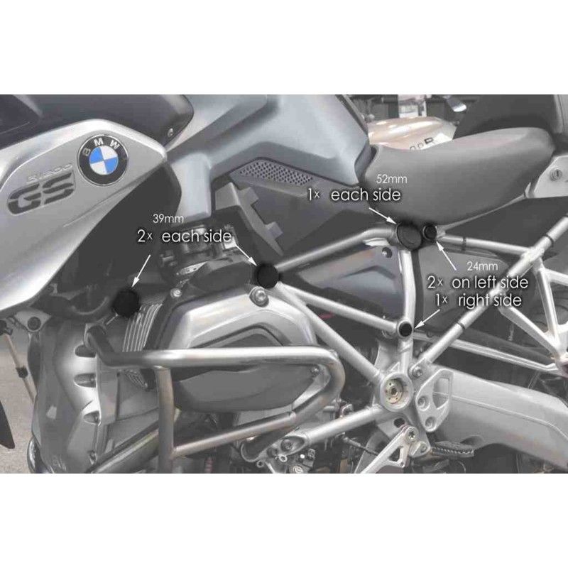puig frame caps for kawasaki z900 20 24 black