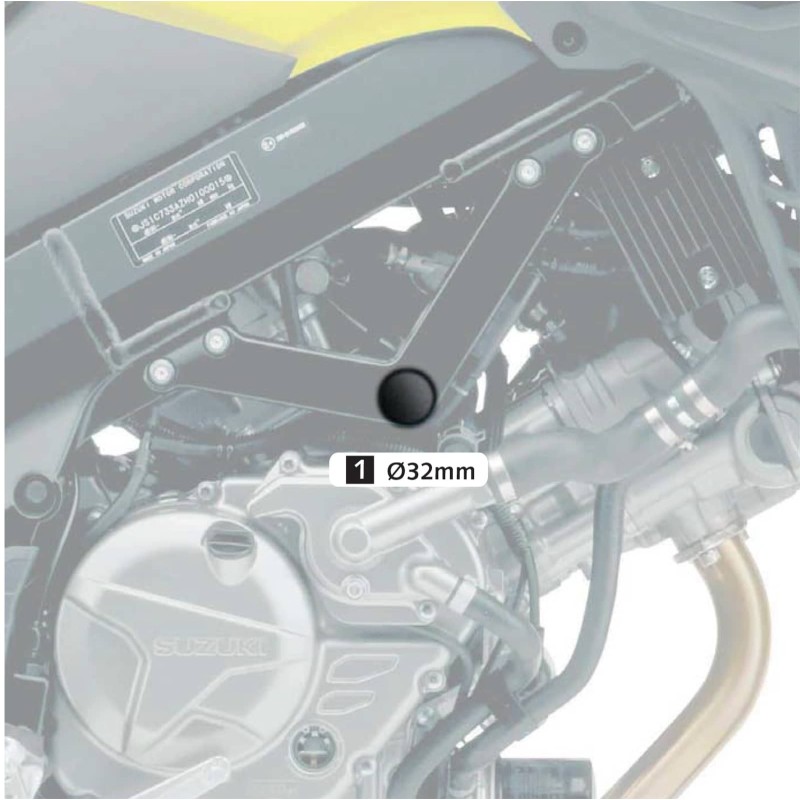 PUIG RAHMENKAPPEN SUZUKI DL650 V-STROM 17-24 SCHWARZ