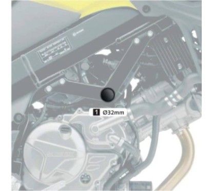 puig frame caps suzuki dl650 v strom 17 25 black