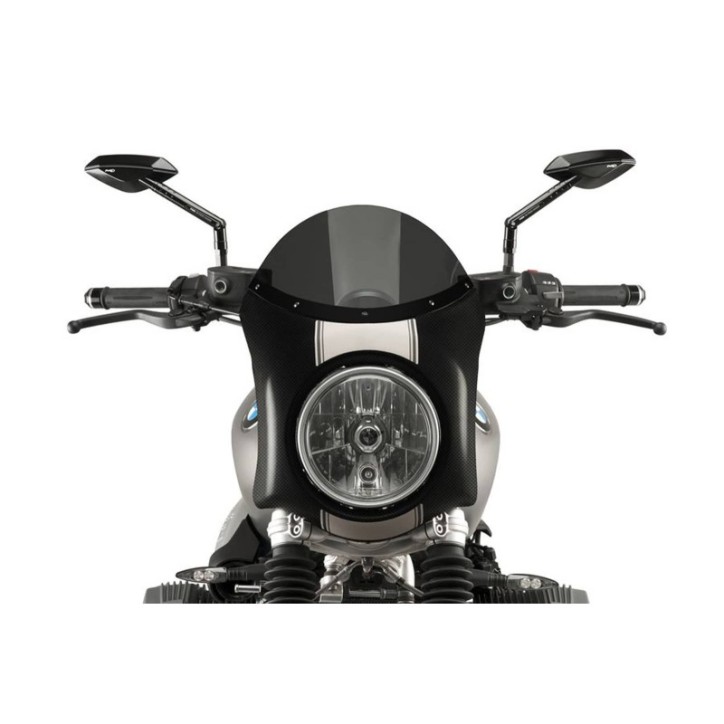 PUIG CUPOLINO SEMICARENATO BMW R NINE T SCRAMBLER 16-20 FUME SCURO-CARBON