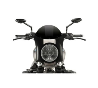 PUIG CUPOLINO SEMICARENATO BMW R NINE T SCRAMBLER 16'-20' NERO-CARBON LOOK