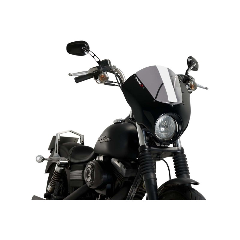 PUIG CUPOLINO SEMICARENATO DARK NIGHT PER HARLEY DAVIDSON DYNA STREET BOB FXDB/I ANNO 06-17 COLORE FUME CHIARO