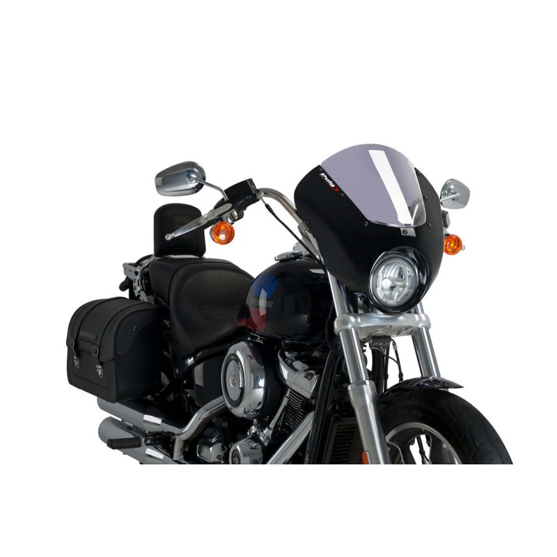 PUIG WINDSCREEN DARK NIGHT HARLEY D. SOFTAIL LOW RIDER FXLR 18-20 LIGHT SMOKE