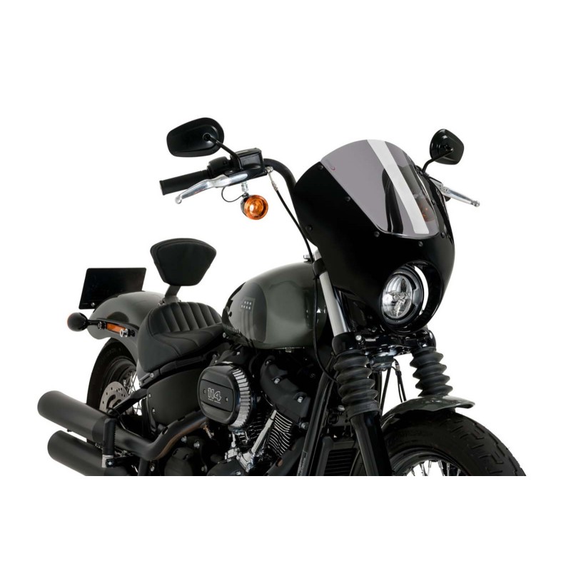 PUIG CUPOLINO SEMICARENATO DARK NIGHT PER HARLEY DAVIDSON SOFTAIL STREET BOB FXBB ANNO 21-23 COLORE FUME CHIARO