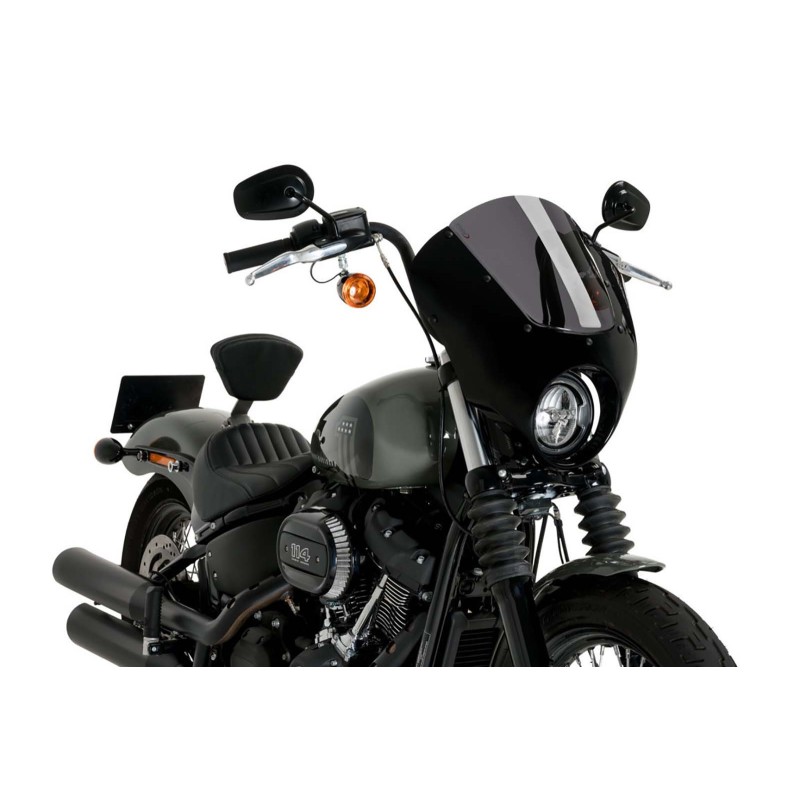 PUIG CUPOLINO SEMICARENATO DARK NIGHT PER HARLEY DAVIDSON SOFTAIL STREET BOB FXBB ANNO 21-23 COLORE FUME SCURO