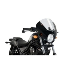 PUIG PARE - BRISE SEMI-CARENE DARK NIGHT HONDA CMX500 REBEL 17-19 FUMEE CLAIR