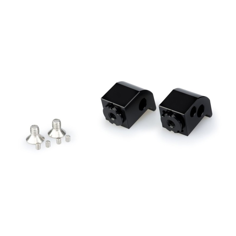 Adaptateurs de repose-pieds passager reglables Puig pour Yamaha X-Max 125 18-22, noir