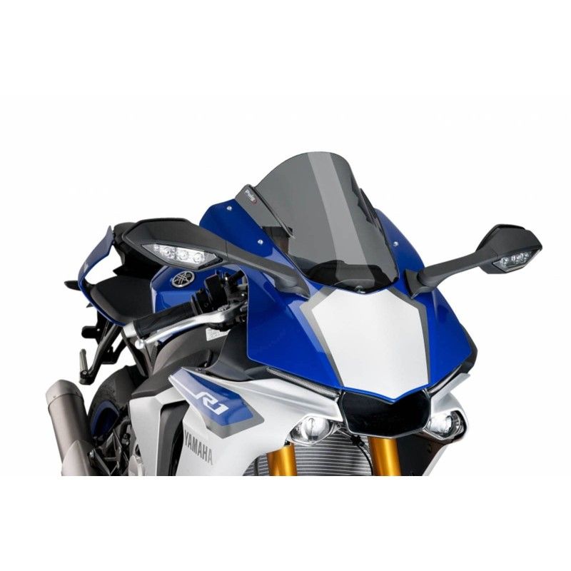 puig z racing windshield for yamaha yzf r1 r1m 17 19 dark smoke