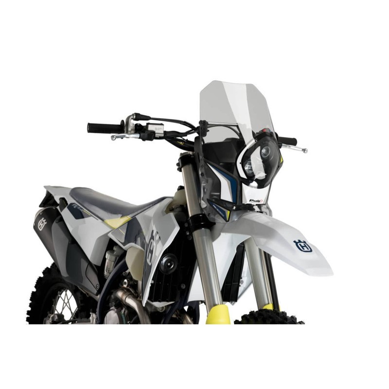 HALBVERKLEIDETE WINDSCHUTZSCHEIBE VON PUIG RALLY HUSQVARNA 250 FE 14-23 TRANSPARENT