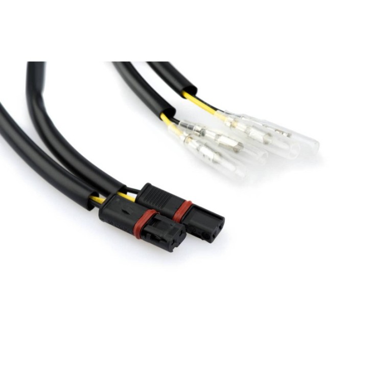PUIG CABLES CONNECTORS FOR INDICATORS FOR BMW BLACK - COD. 3871N - Connectors useful for connecting the original electrical