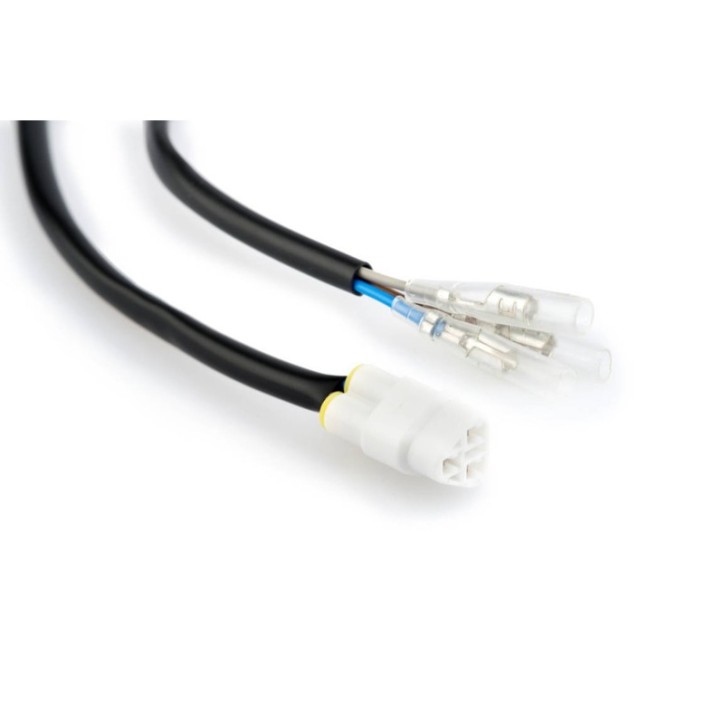 PUIG CONNECTOR CABLES FOR LICENSE PLATE LIGHTS BLACK - COD. 3849N - For YAMAHA models. Cable length: 300mm. Wiring with