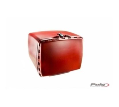 PUIG TOP CASE MEGA BOX MODEL WITH RED PADLOCK - COD. 2328R - Made of polypropylene. Dimensions (HxWxD): 400x560x580