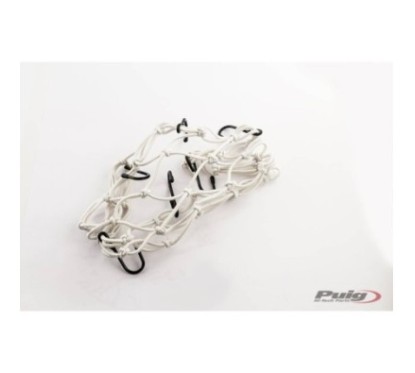 PUIG FILET ELASTIQUE POUR OBJETS BLANC - COD. 0788B - IdEal pour transporter des objets dans la selle ARRIERE. Dimensions : 350x