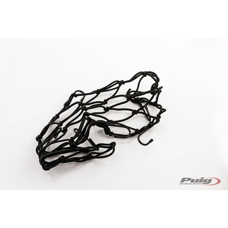 PUIG PORTE-OBJETS ELASTIQUE NET NOIR - COD. 0788N - IdEal pour transporter des objets dans la selle ARRIERE. Dimensions : 350x35