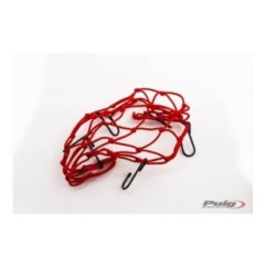 PUIG RED ELASTIC OBJECT HOLDER NET - COD. 0788R - Perfect for carrying objects on the rear seat. Dimensions: 350x350