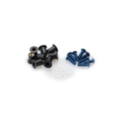 PUIG BLUE ANODIZED SCREWS KIT - COD. 0957A - Round head, hexagon socket, with Silent Block. Blister of 8 pieces. Size M5.