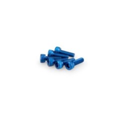 PUIG BLUE ANODIZED SCREWS KIT - COD. 0146A - Cylindrical head, hexagon socket. Blister of 6 pieces. Size M5 x 15mm.