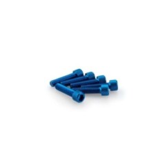 PUIG BLUE ANODIZED SCREWS KIT - COD. 0544A - Cylindrical head, hexagon socket. Blister of 6 pieces. Size M6 x 25mm.