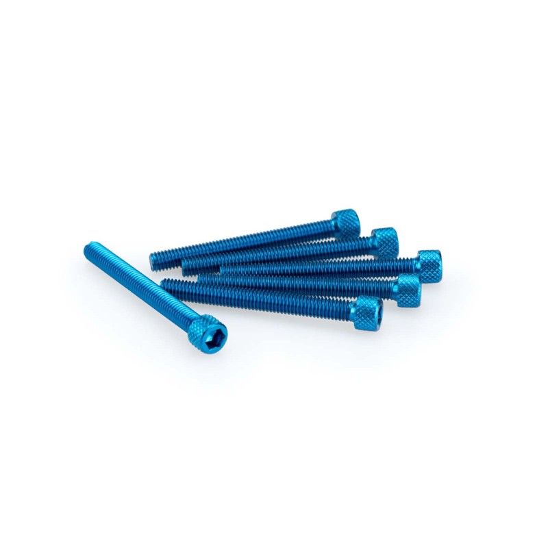 Puig Kit eloxierte Schrauben M6 fur Windschutzscheiben Farbe Blau