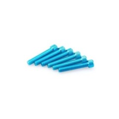 PUIG BLUE ANODIZED SCREWS KIT - COD. 0540A - Cylindrical head, hexagon socket. Blister of 6 pieces. Size M8 x 55mm.