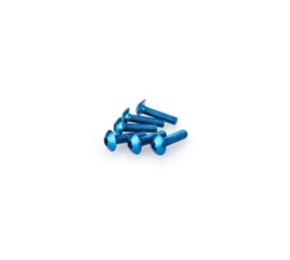 PUIG BLUE ANODIZED SCREWS KIT - COD. 0550A - Round head, hexagon socket. Blister of 6 pieces. Size M5 x 20mm.