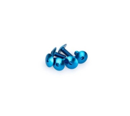 PUIG BLUE ANODIZED SCREWS KIT - COD. 0611A - Round head, hexagon socket. Blister of 6 pieces. Size M6 x 15mm.
