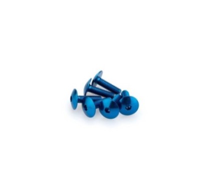 PUIG BLUE ANODIZED SCREWS KIT - COD. 0657A - Round head, hexagon socket. Blister of 6 pieces. Size M6 x 20mm.