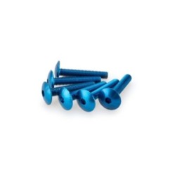 PUIG BLUE ANODIZED SCREWS KIT - COD. 3995A - Round head, hexagon socket. Blister of 6 pieces. Size M6 x 30mm.