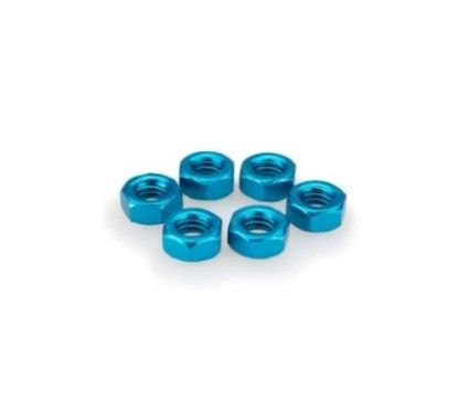 Kit de tornillos anodizados Puig M6 para parabrisas color azul