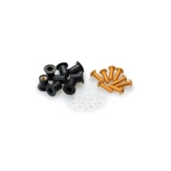 PUIG YELLOW ANODIZED SCREWS KIT - COD. 0957G - Round head, hexagon socket, with Silent Block. Blister of 8 pieces. Size M5.