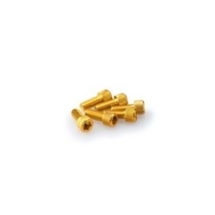 PUIG YELLOW ANODIZED SCREWS KIT - COD. 0363G - Cylindrical head, hexagon socket. Blister of 6 pieces. Size M6 x 15mm.